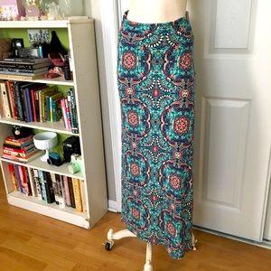 Richly colored maxi skirt